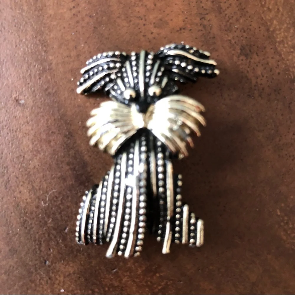 Vintage 1950’s adorable & scruffy little puppy silver brooch - Picture 3 of 7